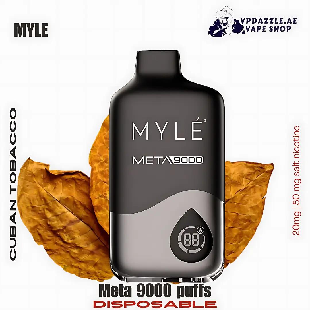 Myle Meta 9000 Puffs Disposable Vape cuban tobacco