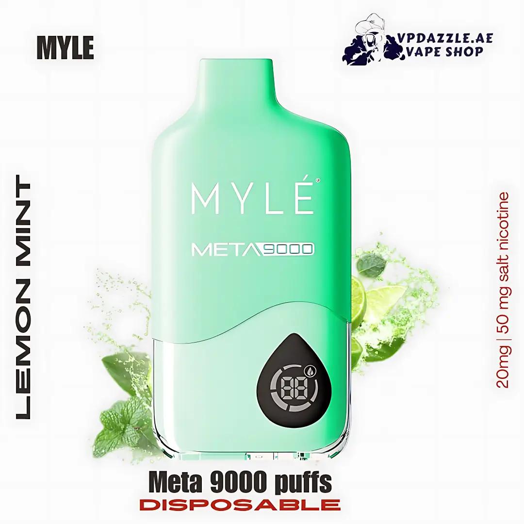 Myle Meta 9000 Puffs Disposable Vape lemon mint