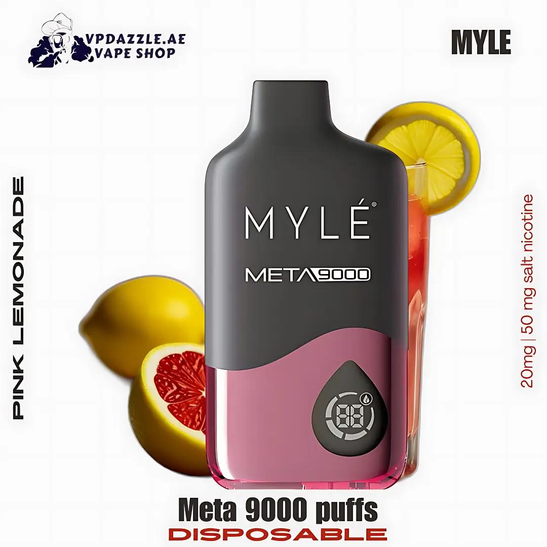 Myle Meta 9000 Puffs Disposable Vape pink lemonade