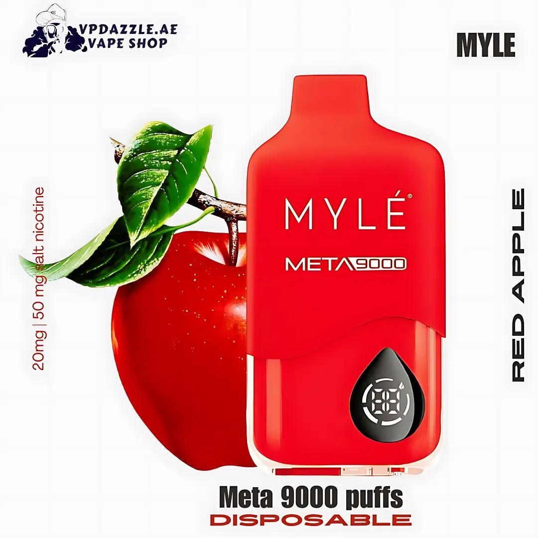 Myle Meta 9000 Puffs Disposable Vape red apple