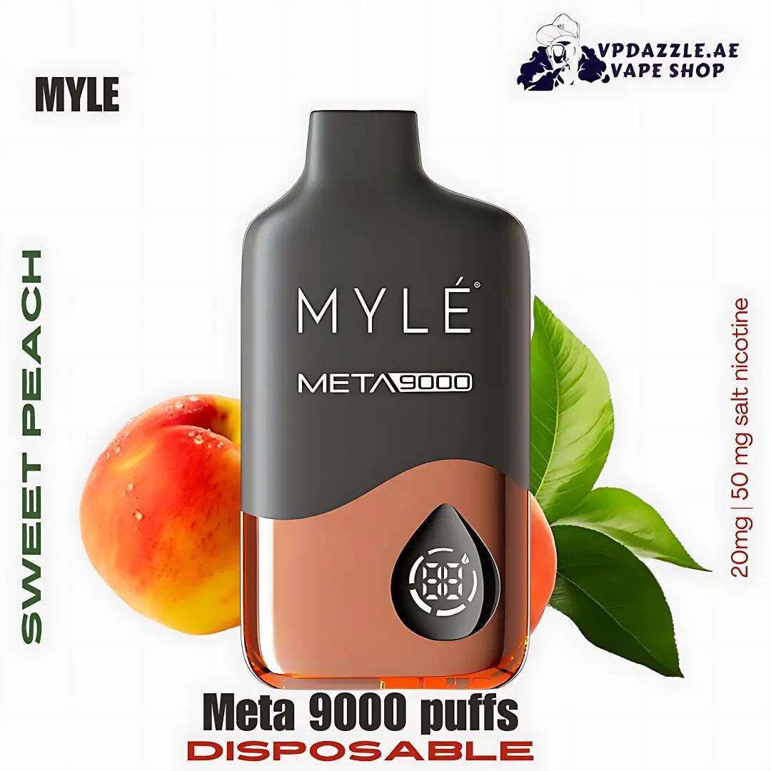 Myle Meta 9000 Puffs Disposable Vape sweet peach