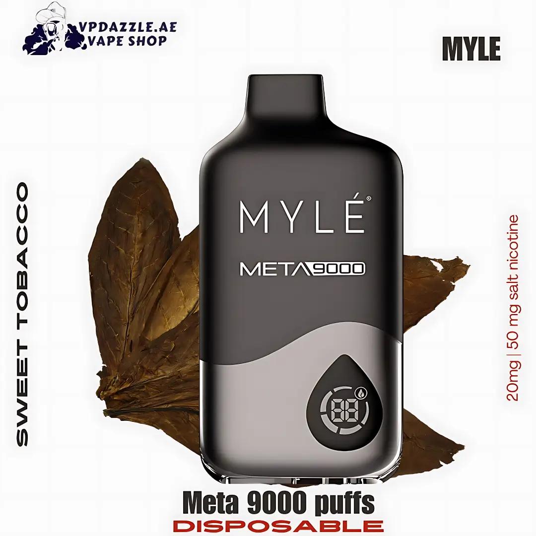 Myle Meta 9000 Puffs Disposable Vape sweet tobacco in UAE