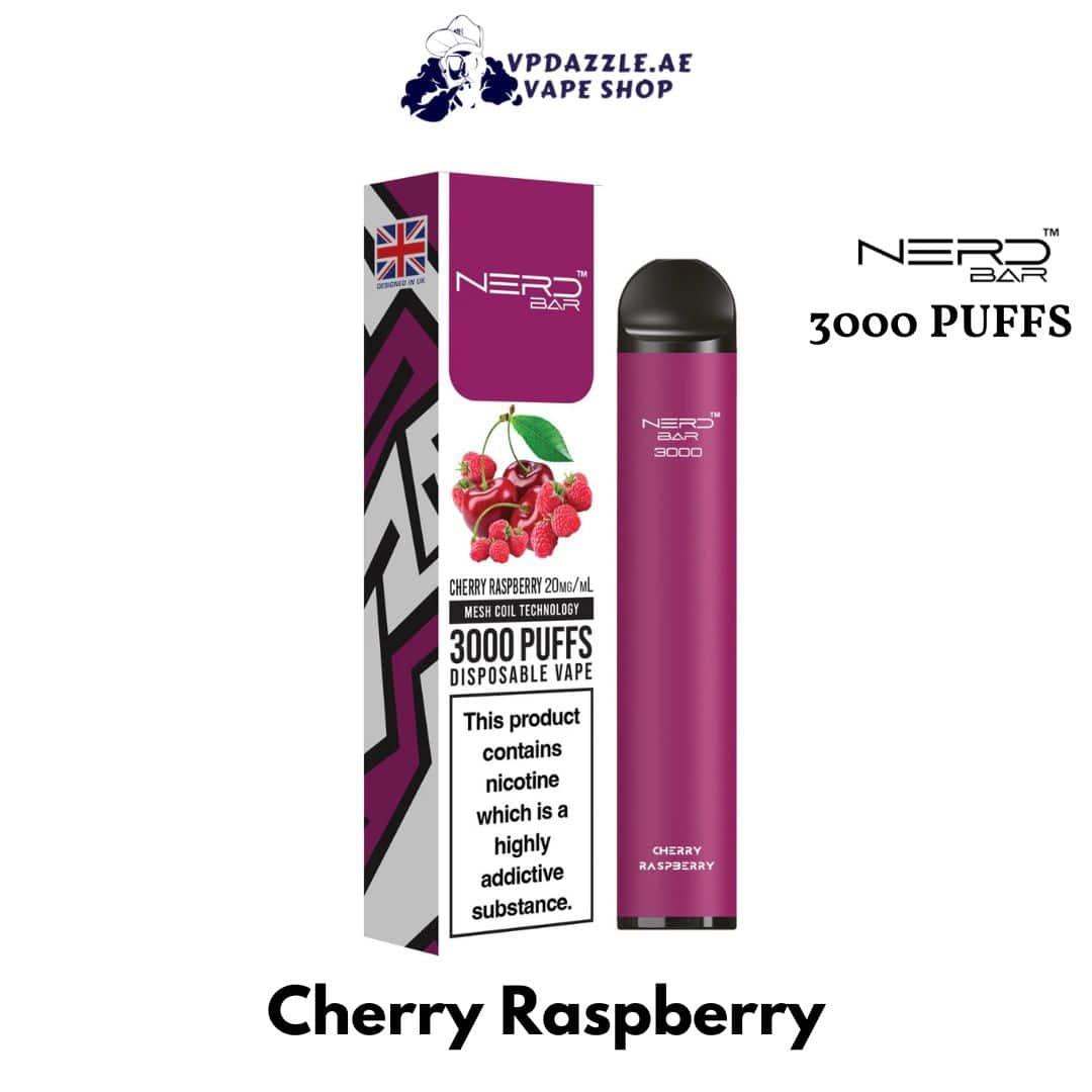 Nerd Bar Cherry Raspberry 3000 Puffs