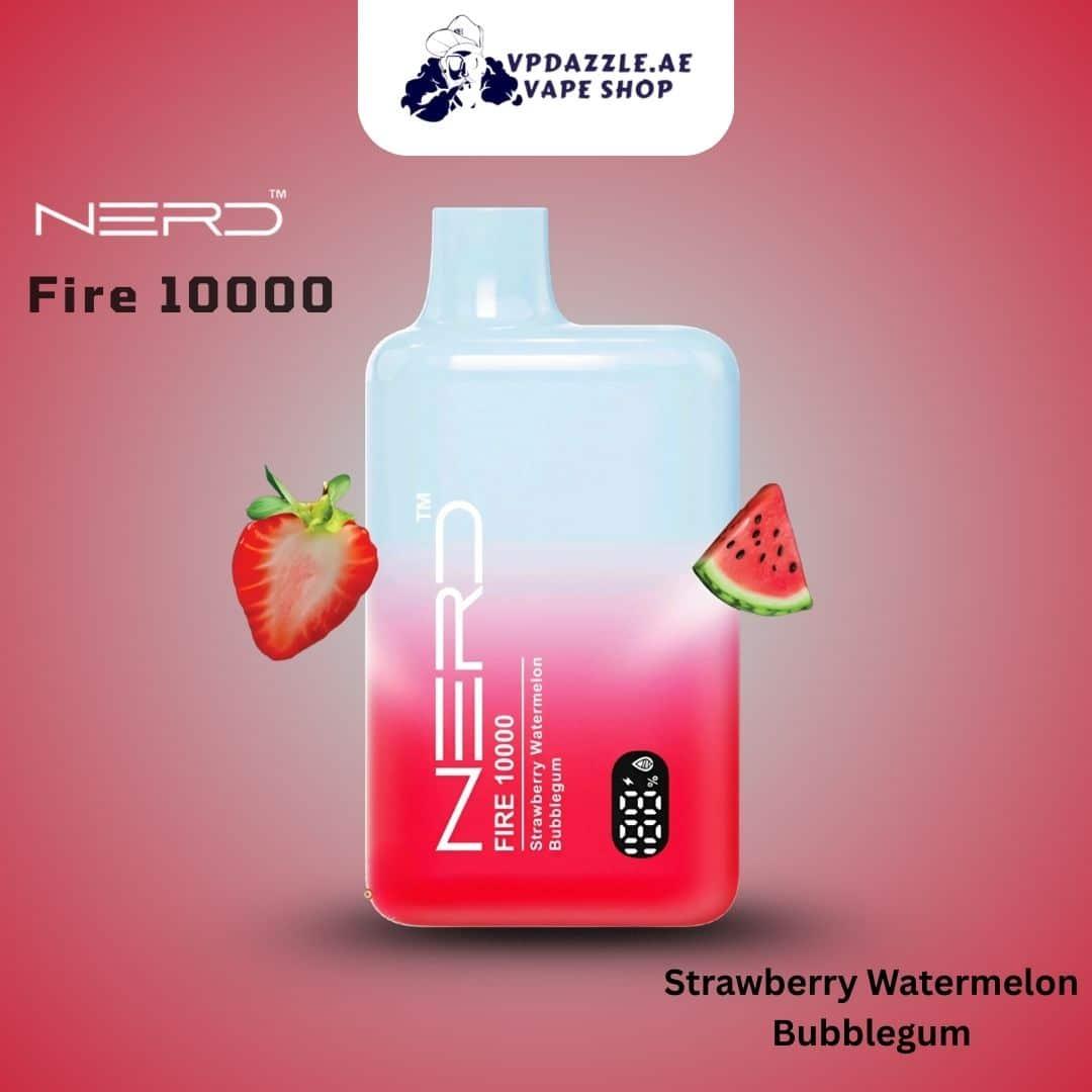 Nerd Fire Strawberry Watermelon Bubblegum 10000 Puffs