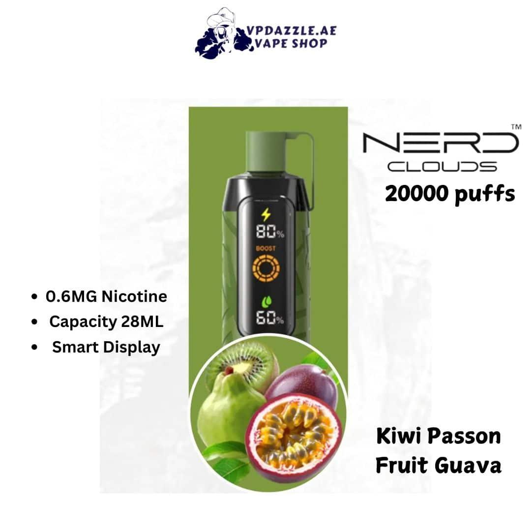 Nerd cloud Kiwi Passon Fruit Guava 20k puffs