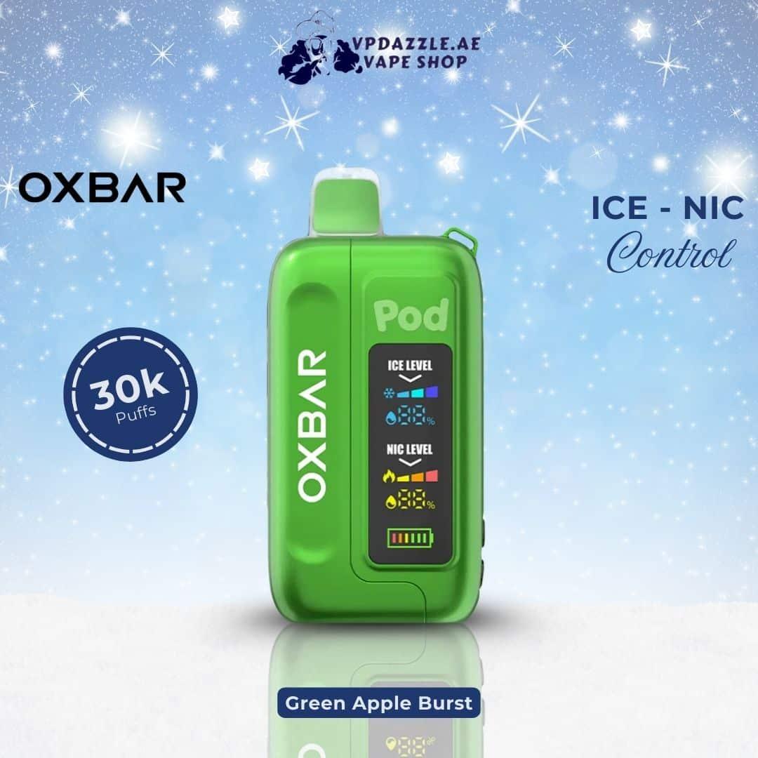 Oxbar Ice Nic Control Green Apple Burst 35000 Puffs