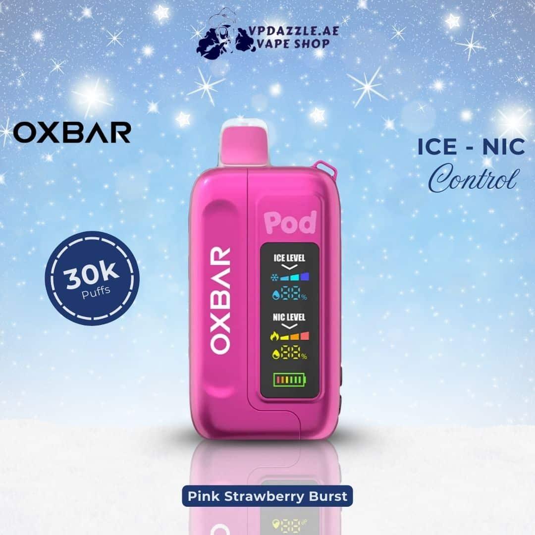 Oxbar Ice Nic Control Pink Strawberry Burst 35000 Puffs