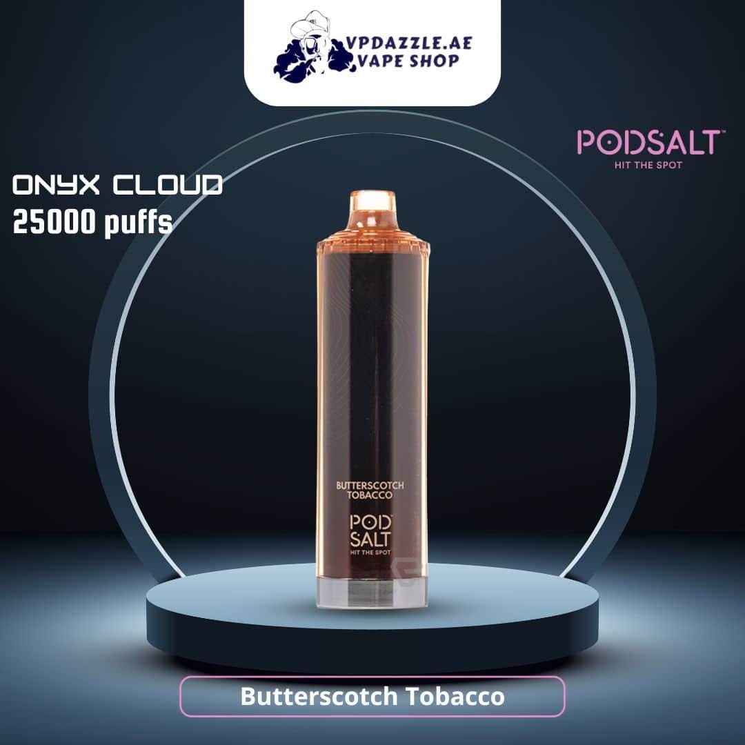 Pod Salt Onyx Cloud Butterscotch Tobacco 25000 Puffs