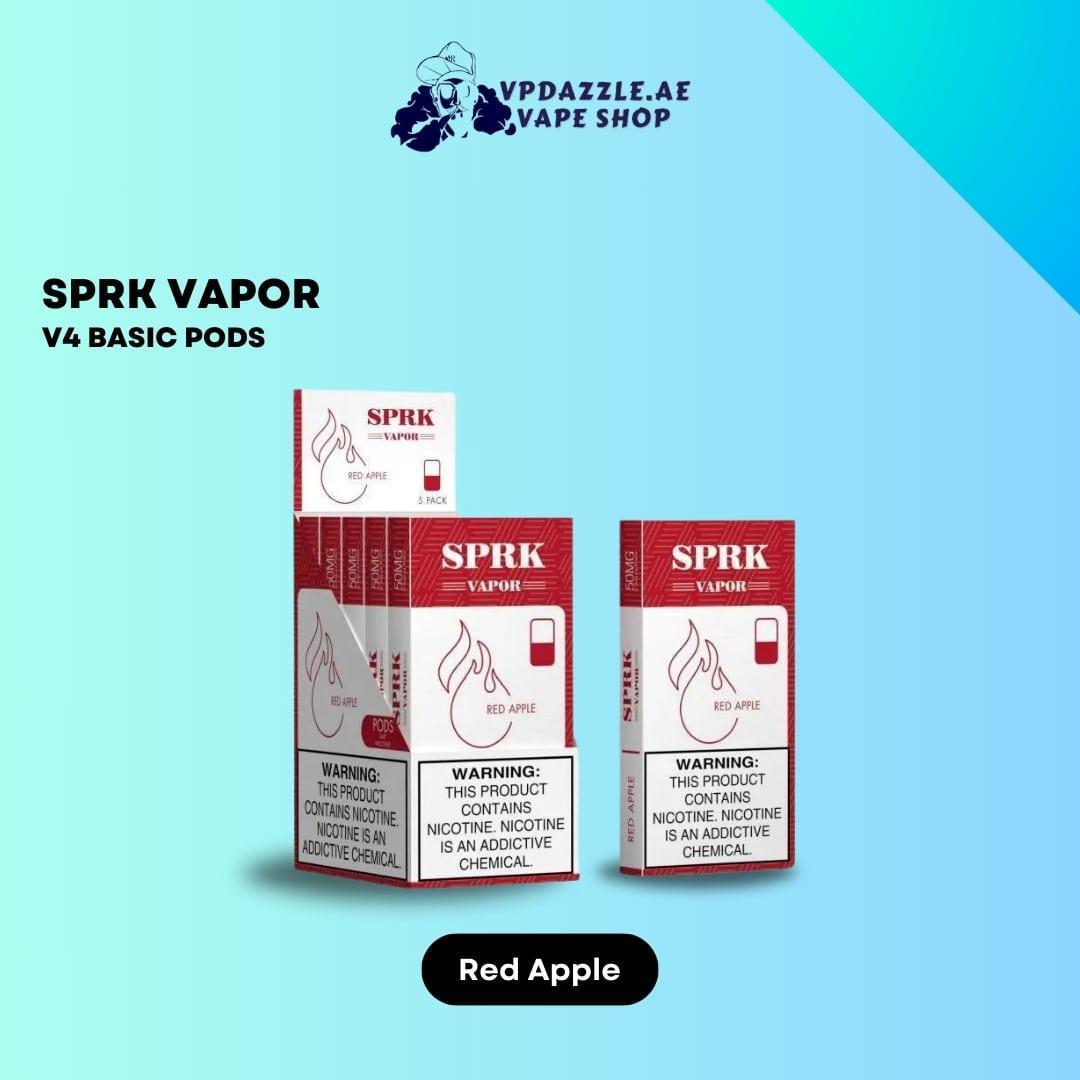 SPRK VAPOR V4 Red Apple Basic Pods