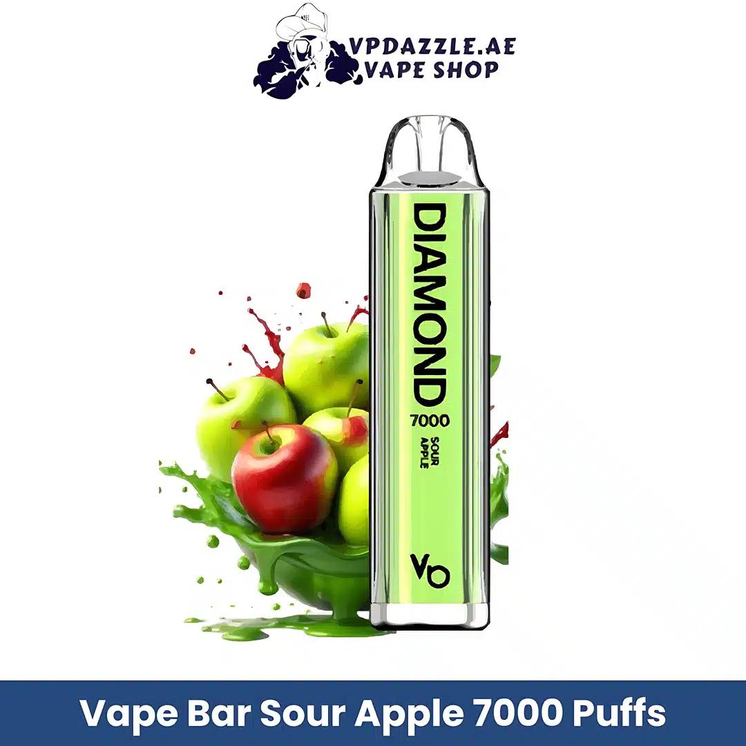 Vapes Bars Diamond 7000 Puffs Sour Apple