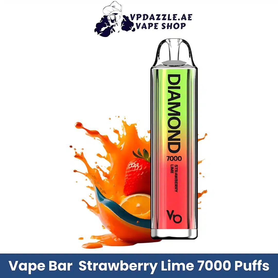 Vapes Bars Diamond 7000 Puffs Strawberry Lime