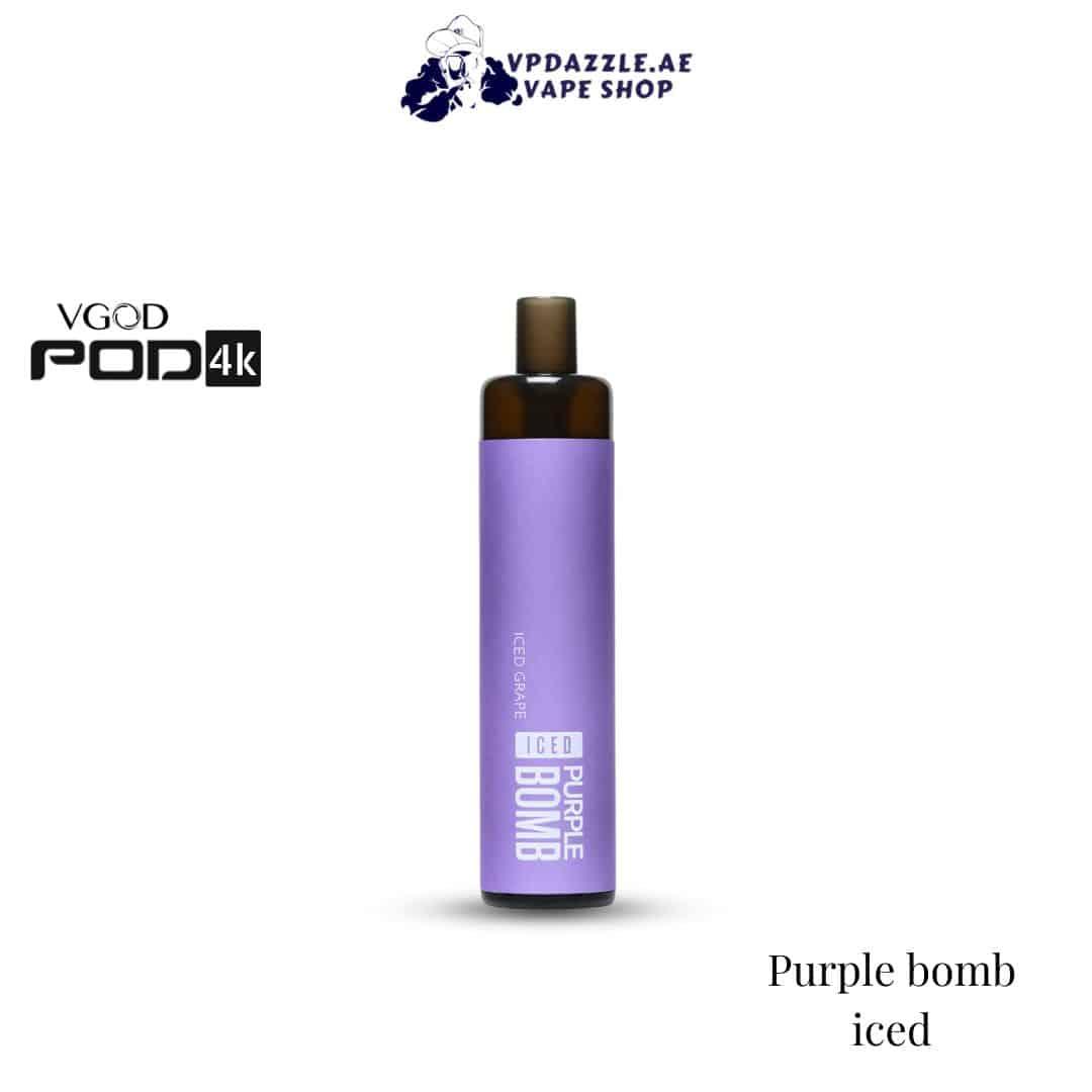 Vgod 4k Pod Purple bomb iced 4000 puffs