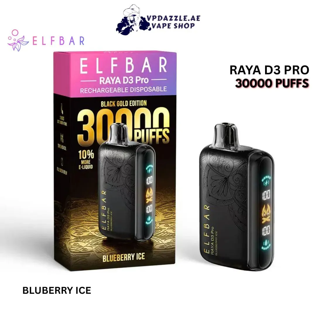 elfbar raya d3 pro bluberry ice flavor 30000 puffs
