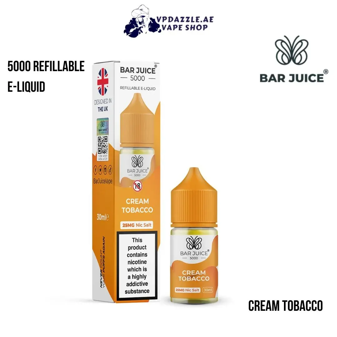 bar-juice-5000-refillable-e-liquid-cream-tobacco
