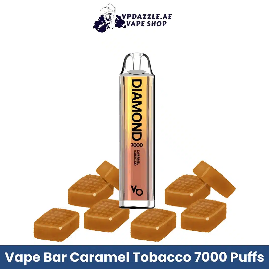 Vapes Bars Diamond 7000 Puffs Caramel Tobacco Flavor