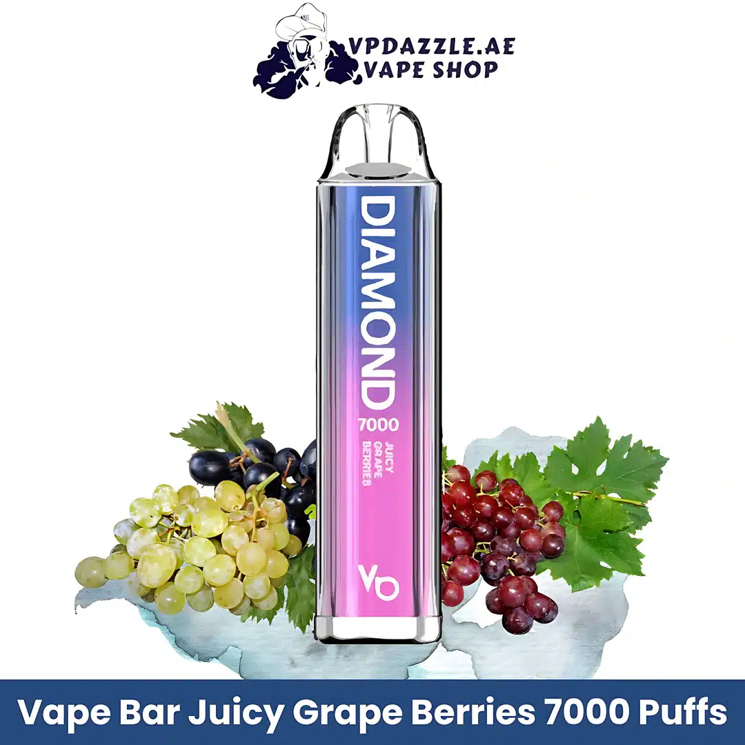Vapes Bars Diamond 7000 Puffs Juicy Grape Flavor