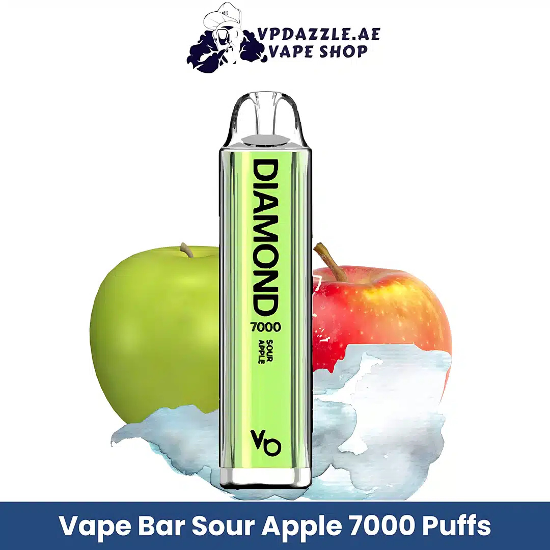Vapes Bars Diamond 7000 Puffs Sour Apple Flavor