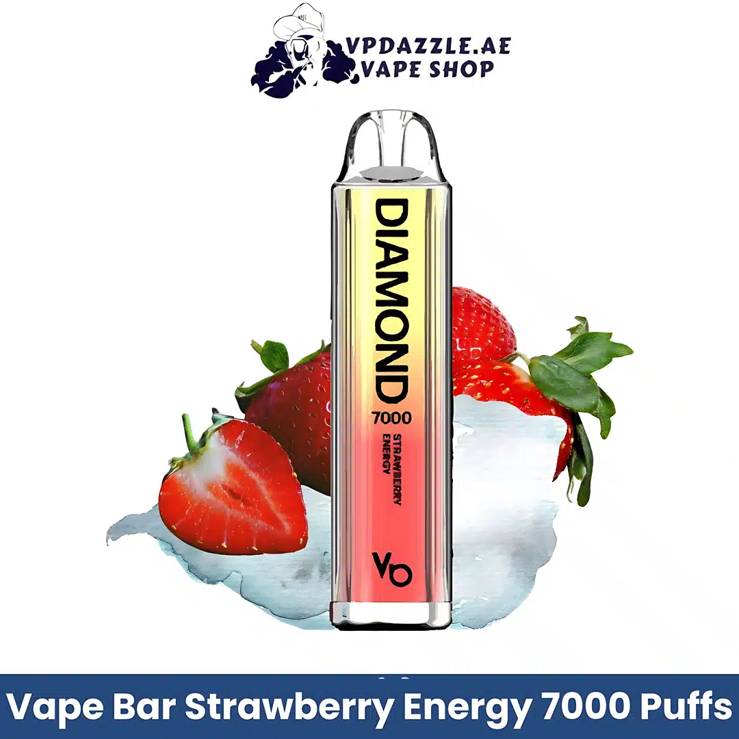 Vapes Bars Diamond 7000 Puffs Strawberry Energy Flavor