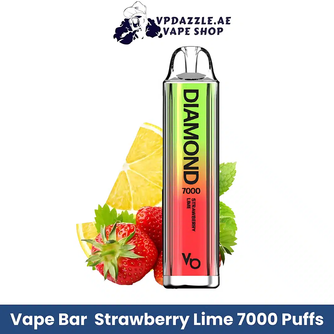 Vapes Bars Diamond 7000 Puffs Strawberry Lime Flavor