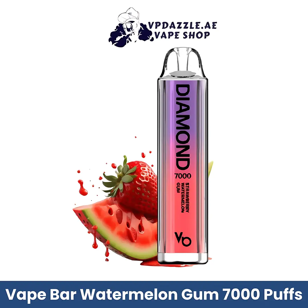 Vapes Bars Diamond 7000 Puffs Strawberry Watermelon Gum