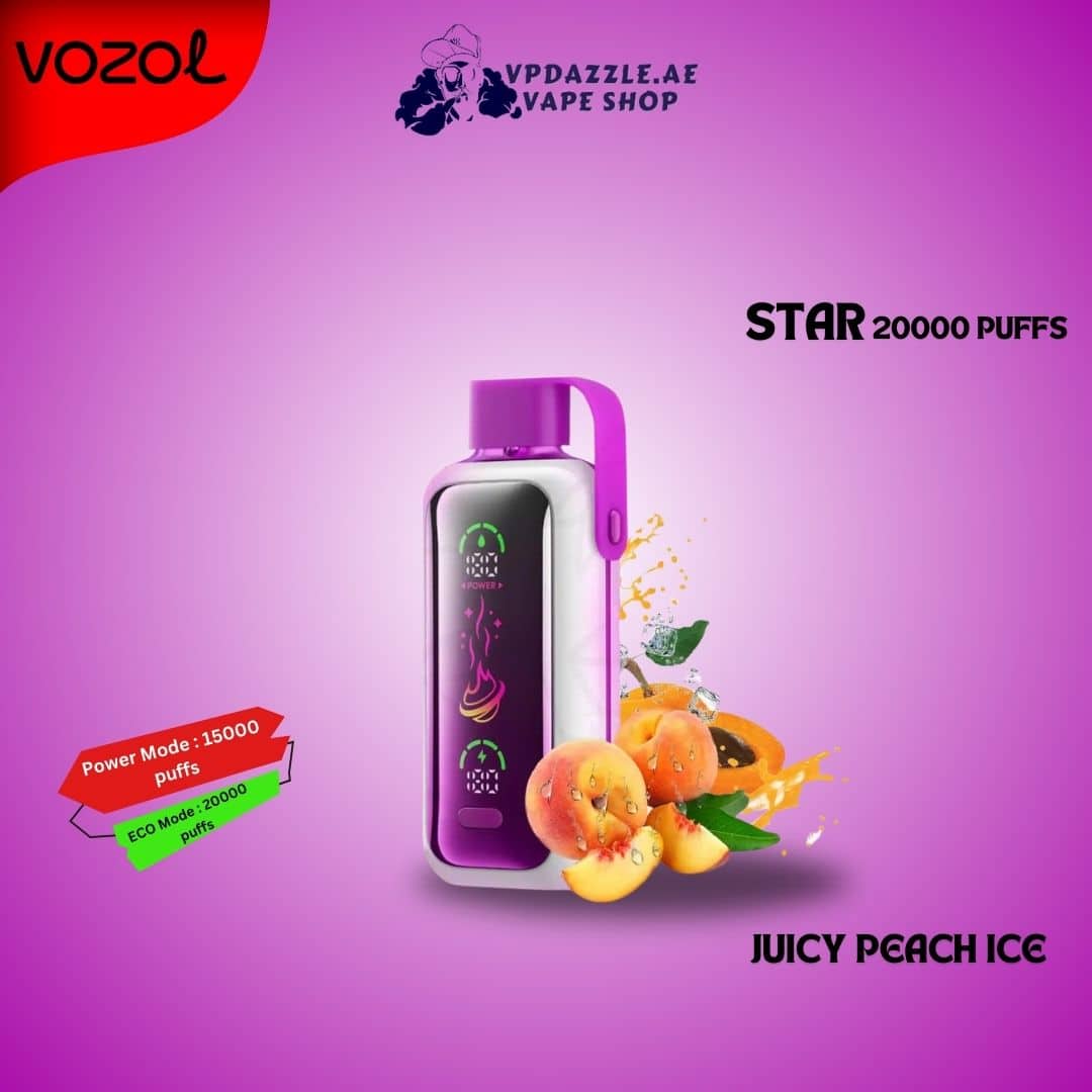 vozol star juicy peach ice 20000 puffs