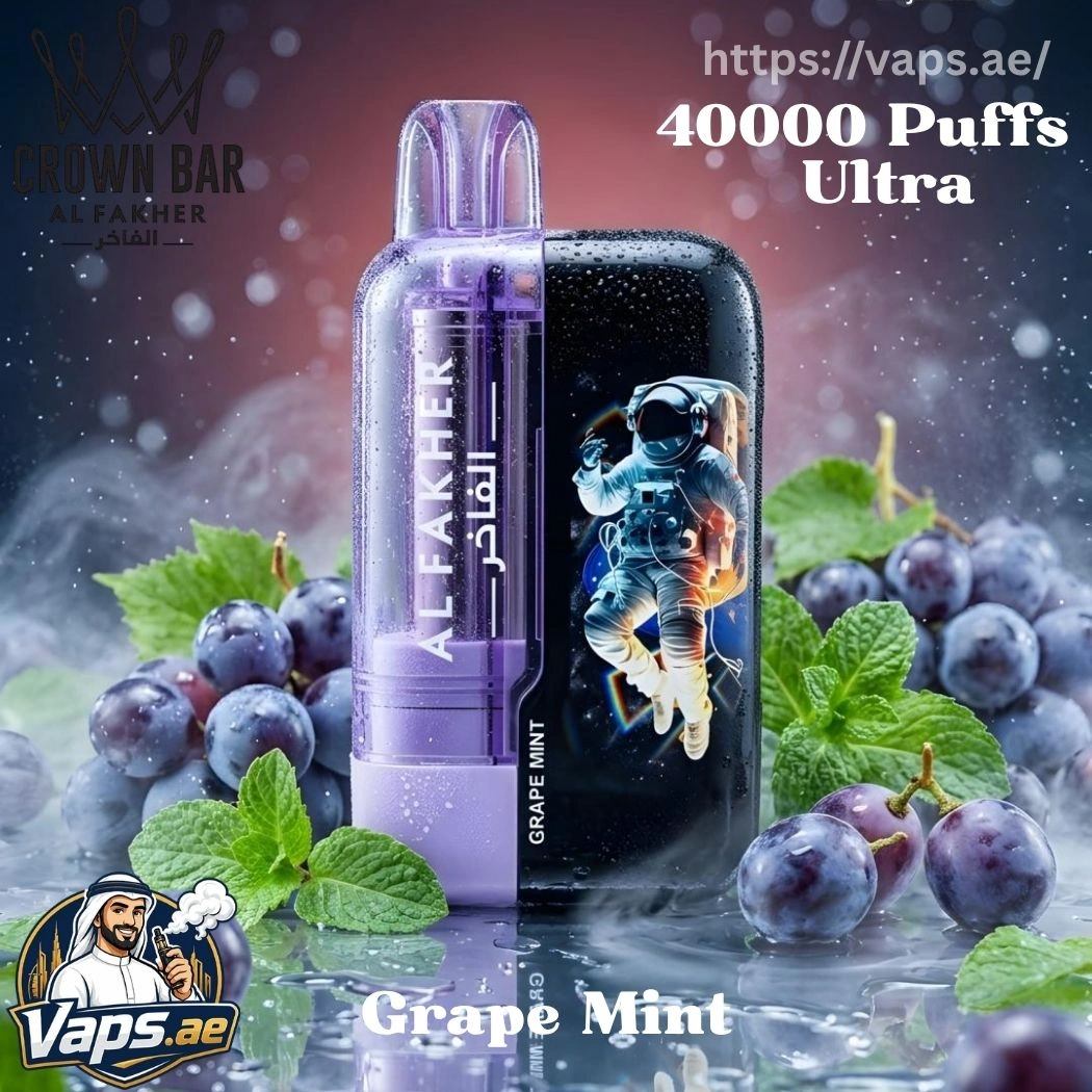 AL Fakher Crown Bar Ultra 40000 Puffs Grape Mint