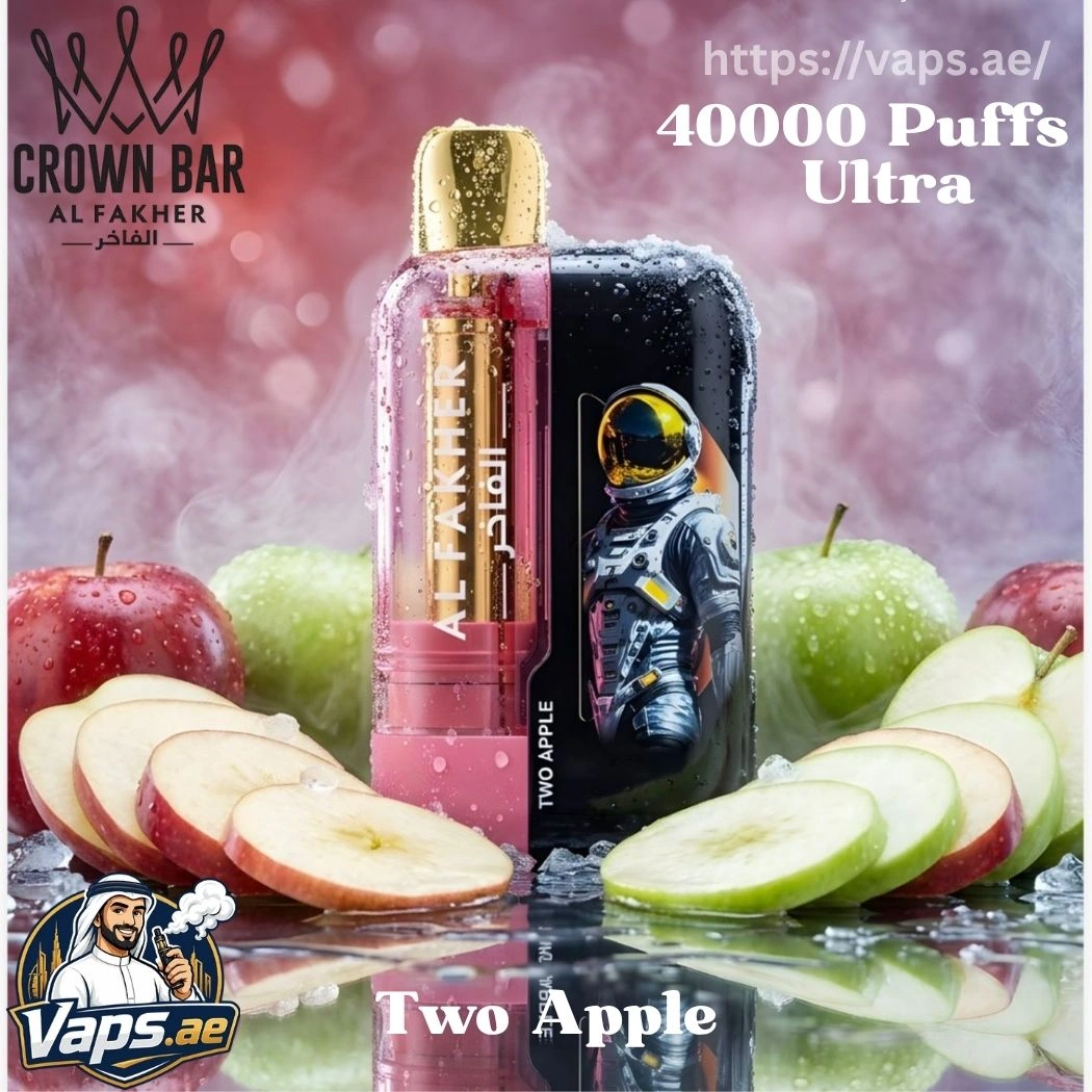 AL Fakher Crown Bar Ultra 40000 Puffs Two Apple