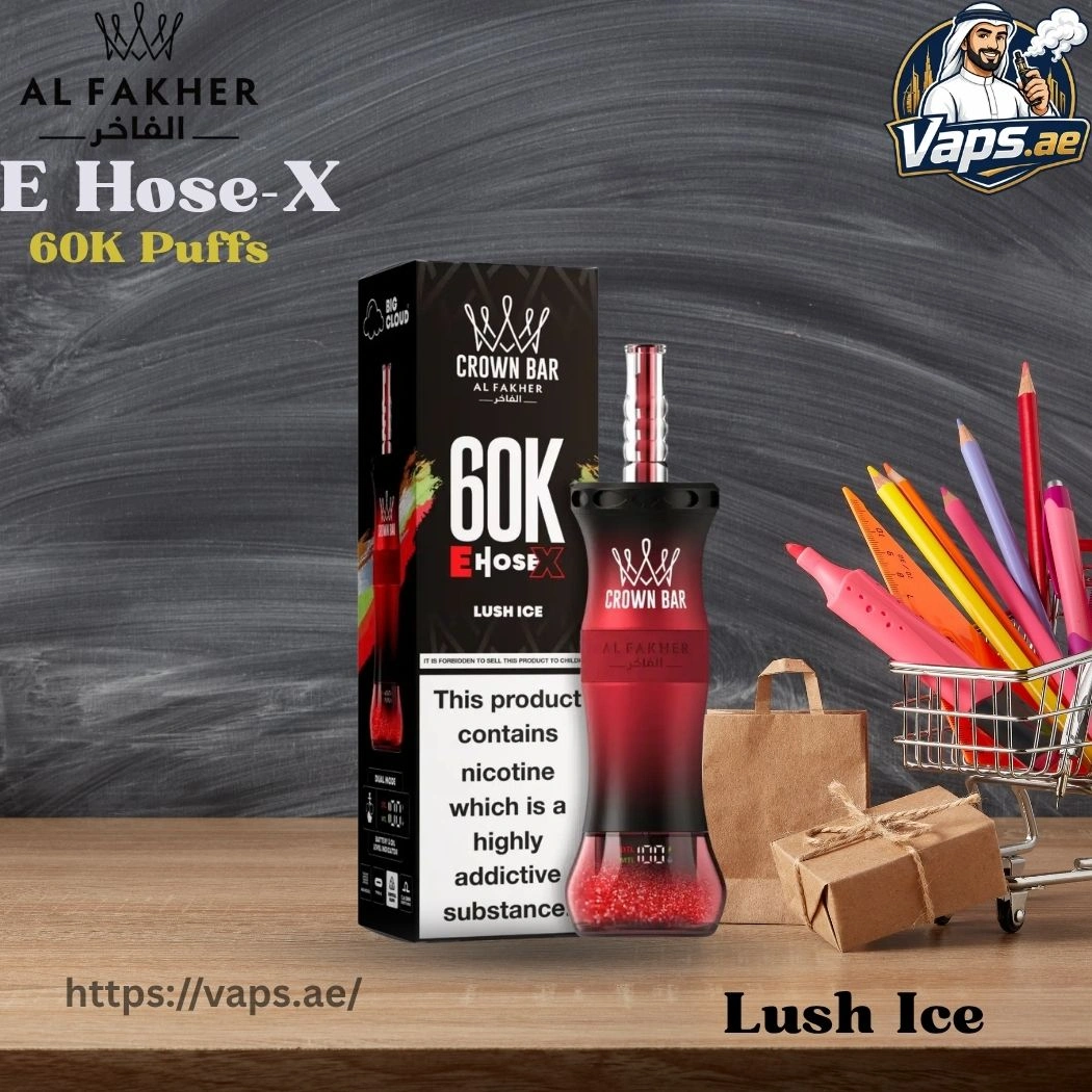 Al Fakher Crown Bar E Hose X 60000 Puffs Lush Ice