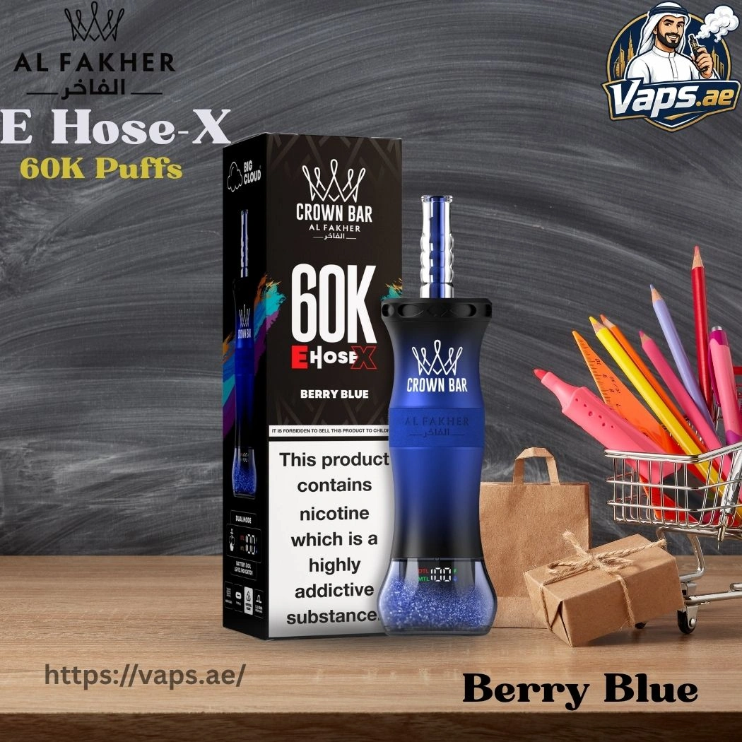 Al Fakher Crown Bar E Hose X 60000 Puffs Berry Blue