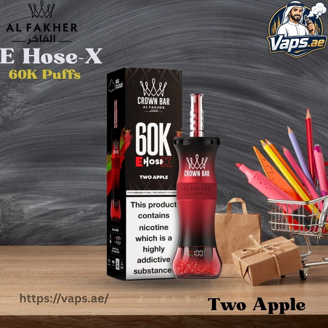 Al Fakher Crown Bar E Hose X 60000 Puffs Two Apple