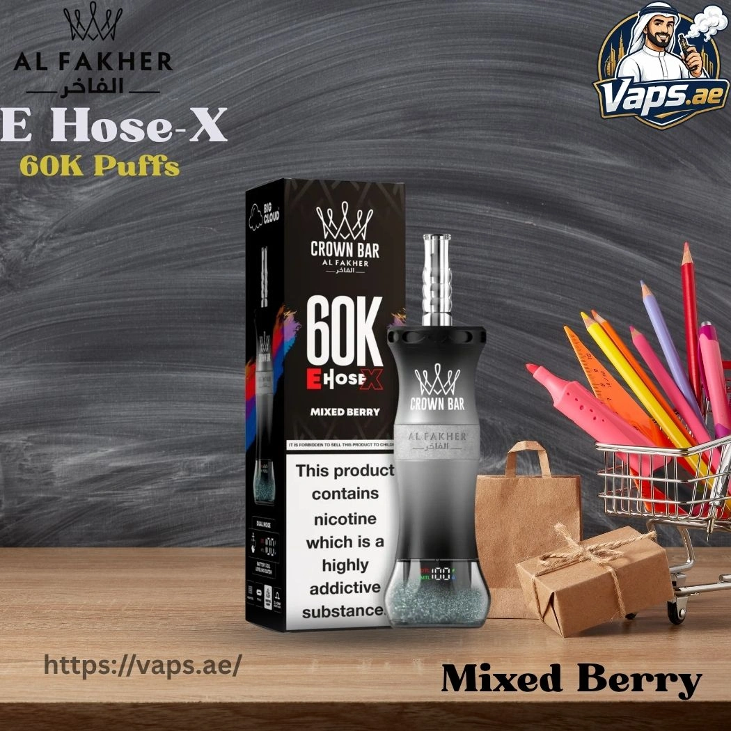 Al Fakher Crown Bar E Hose X 60000 Puffs Mixed Berry
