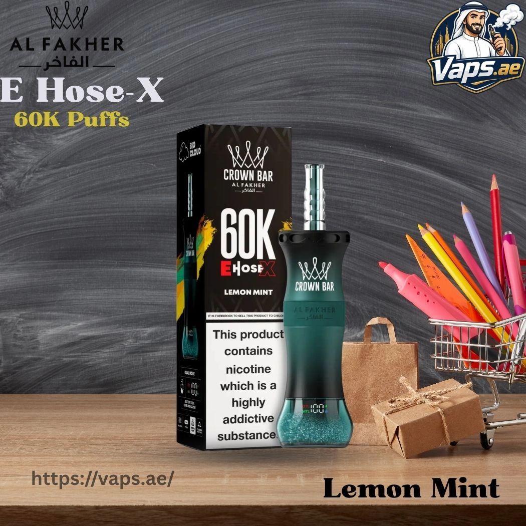 Al Fakher Crown Bar E Hose X 60000 Puffs Lemon Mint