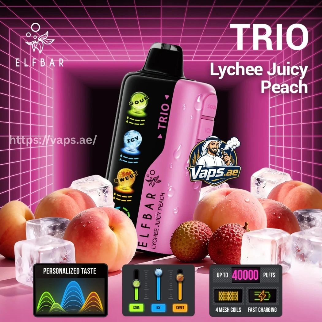 Elf Bar Trio 40000 Puffs Lychee Juicy Peach
