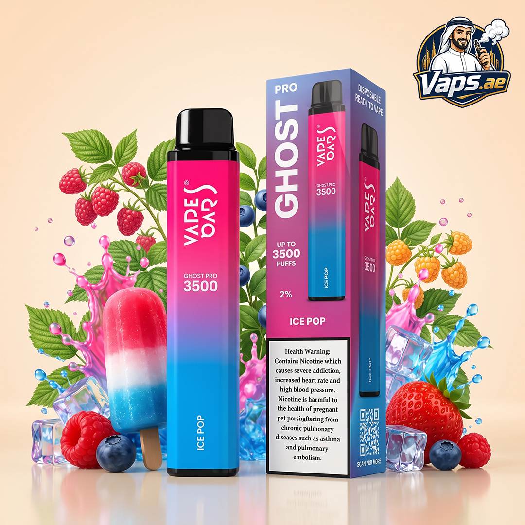 Vapes Bars Ghost Pro 3500 Puffs 20mg Nicotine Disposable Vape in UAE