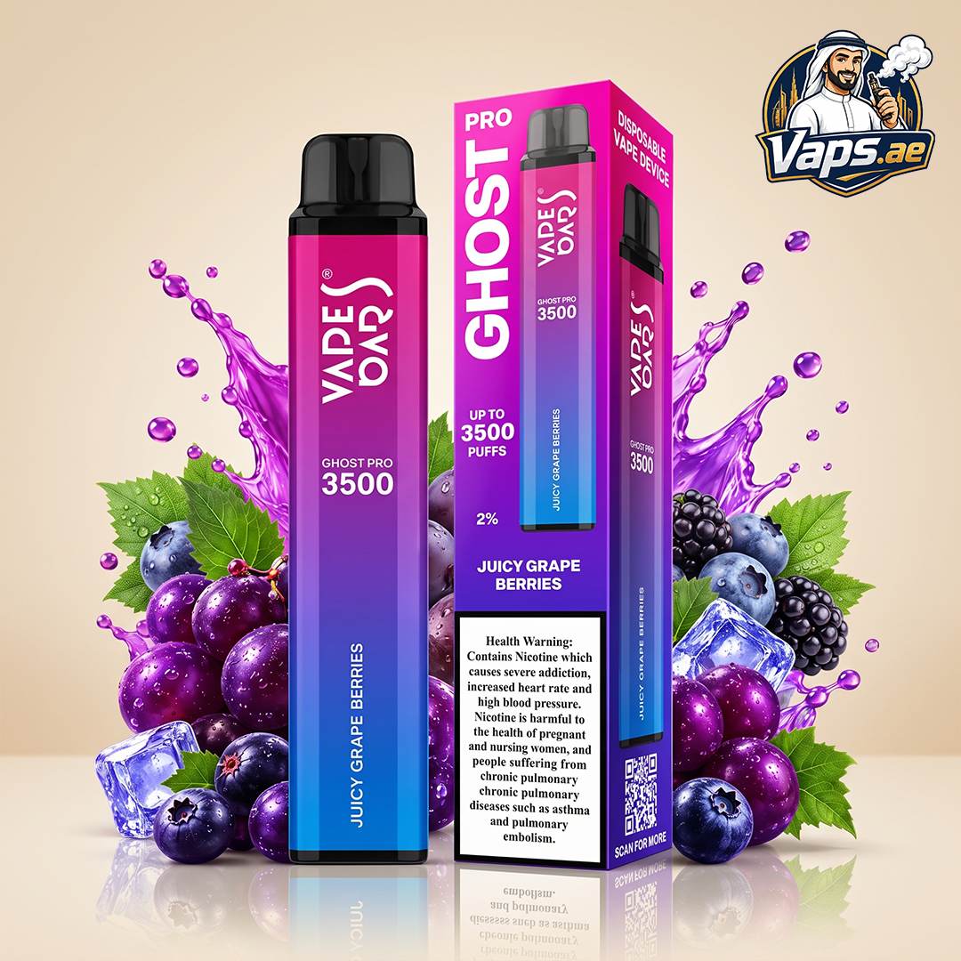 Vapes Bars Ghost Pro 3500 Puffs 20mg Nicotine Disposable Vape in UAE