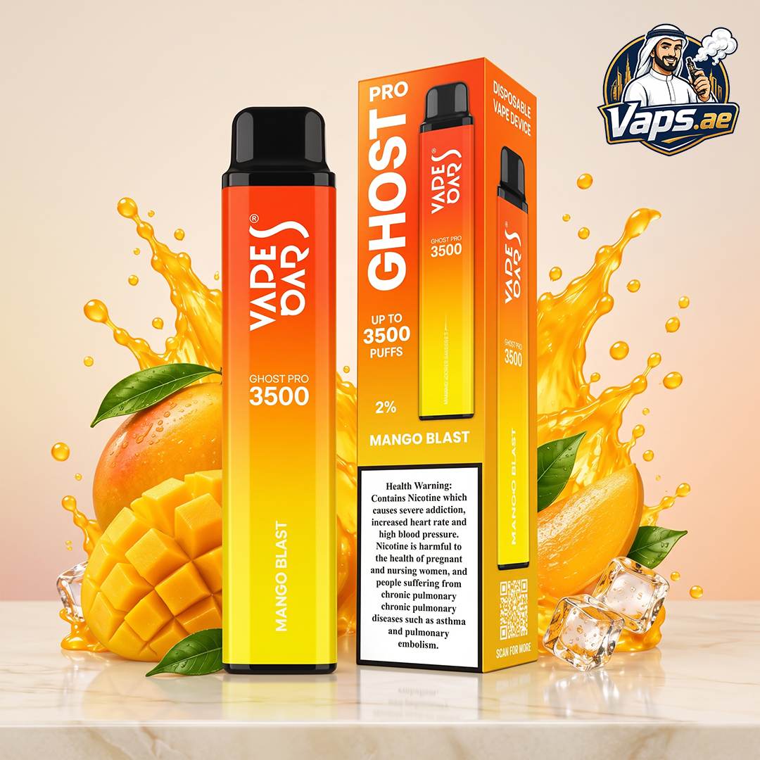 Vapes Bars Ghost Pro 3500 Puffs 20mg Nicotine Disposable Vape in UAE