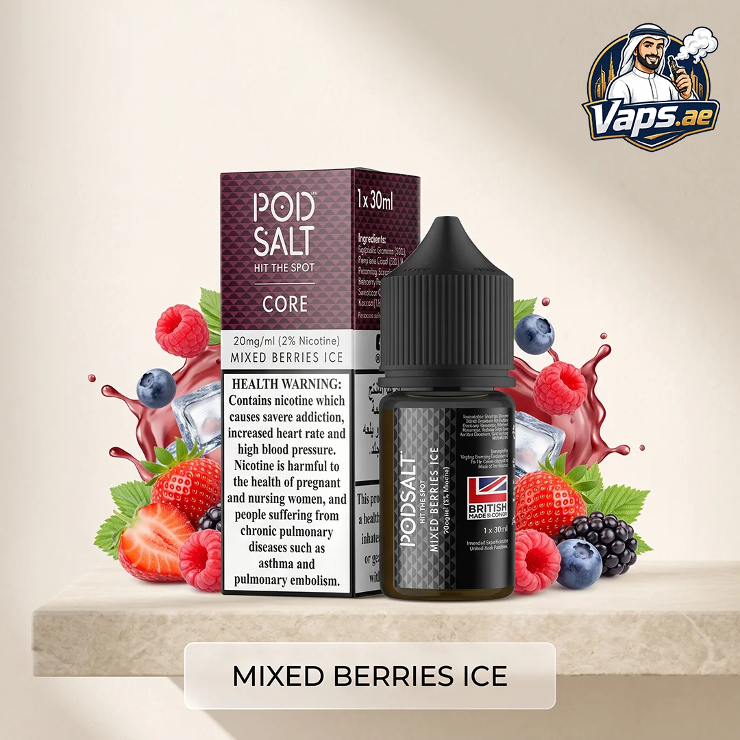 Pod Salt Core 20mg British Made Nicotine Salt E-Liquid in UAE