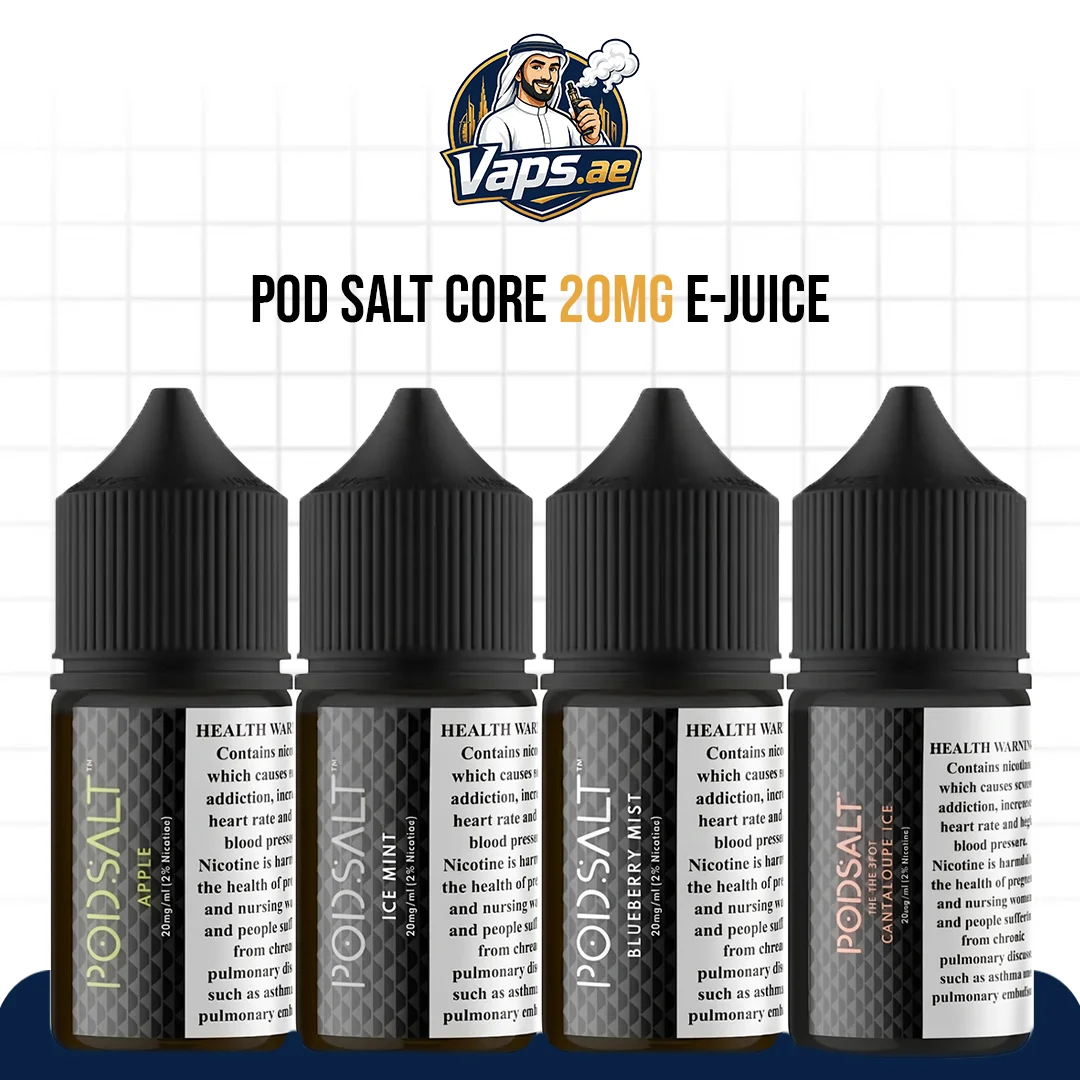 Pod Salt Core 20mg British Made Nicotine Salt E-Liquid in UAE