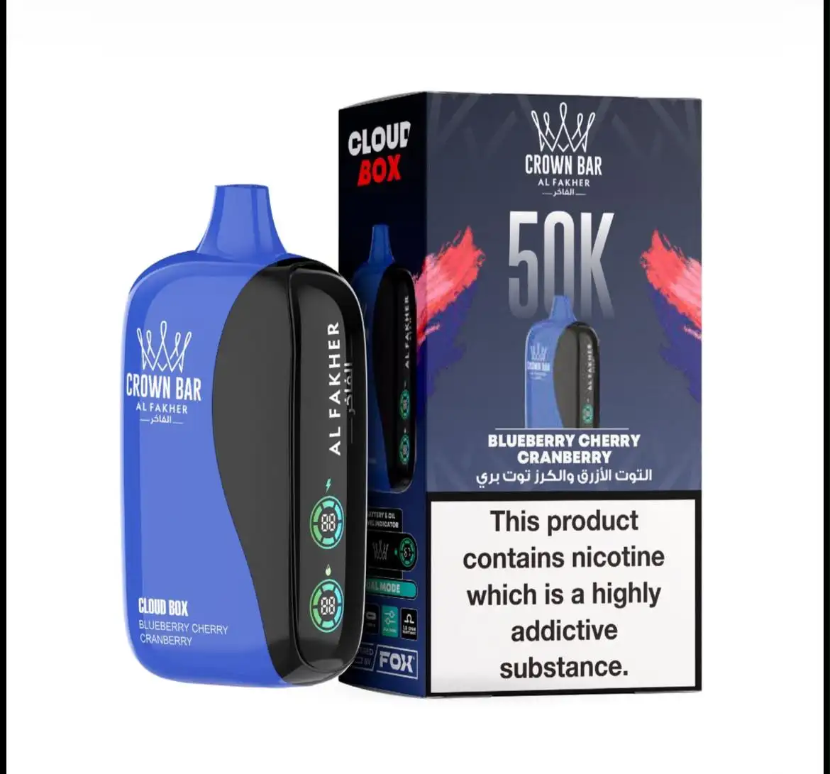 Crown Bar Al Fakher 50000 Puffs Cloud Box Disposable Vape | 6mg