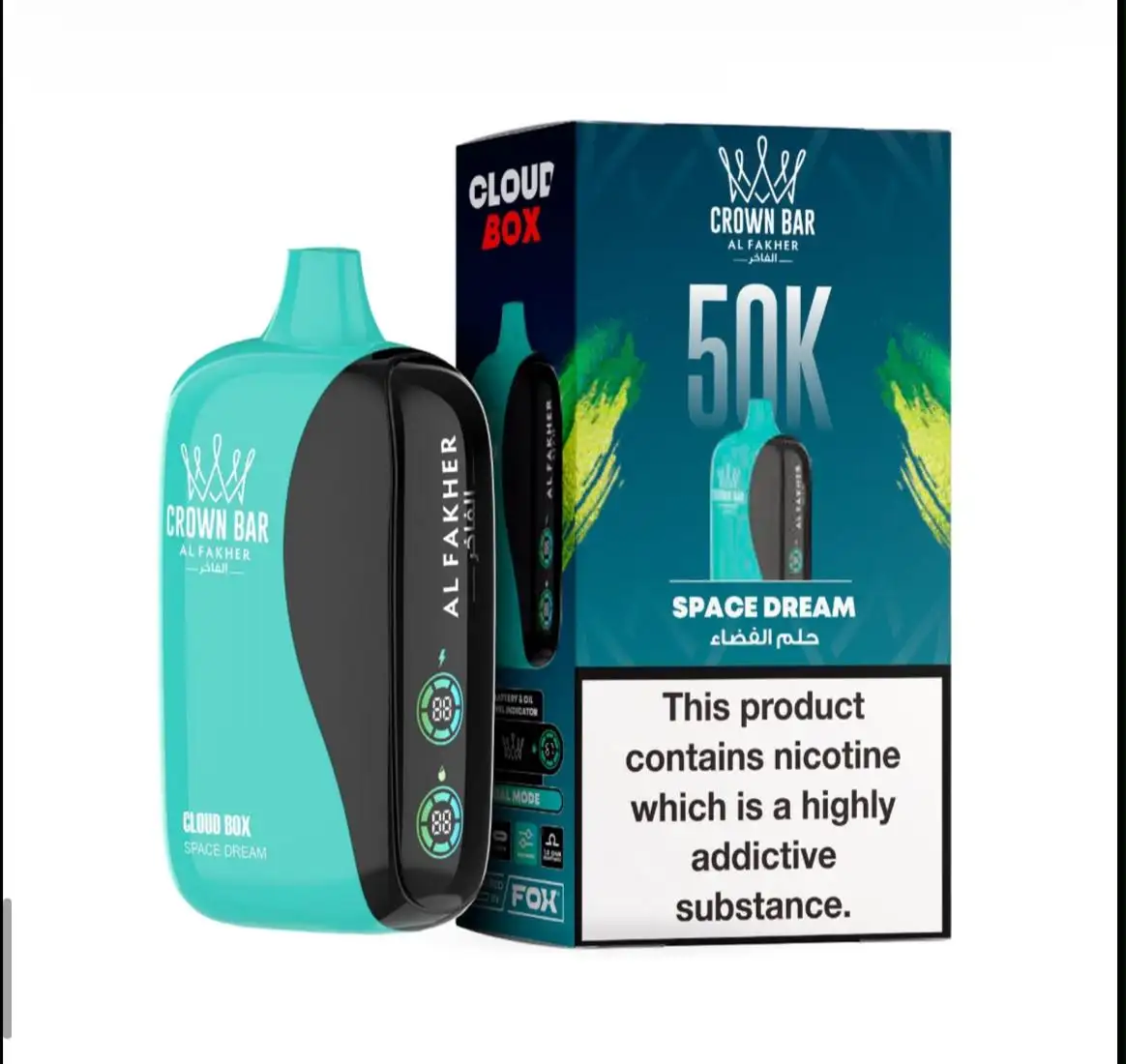 Crown Bar Al Fakher 50000 Puffs Cloud Box Disposable Vape | 6mg
