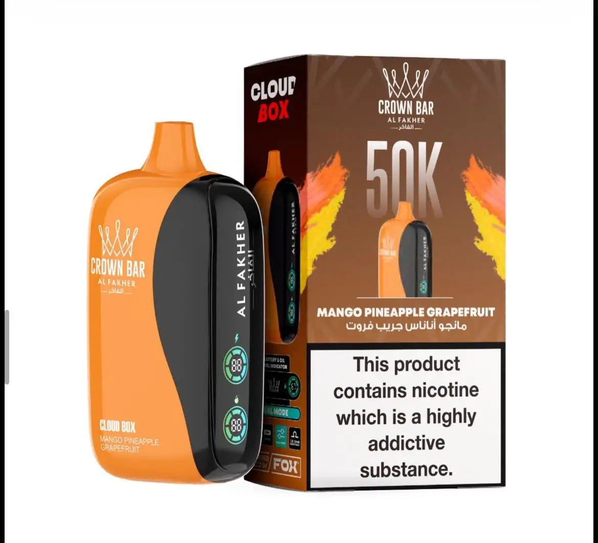 Crown Bar Al Fakher 50000 Puffs Cloud Box Disposable Vape | 6mg