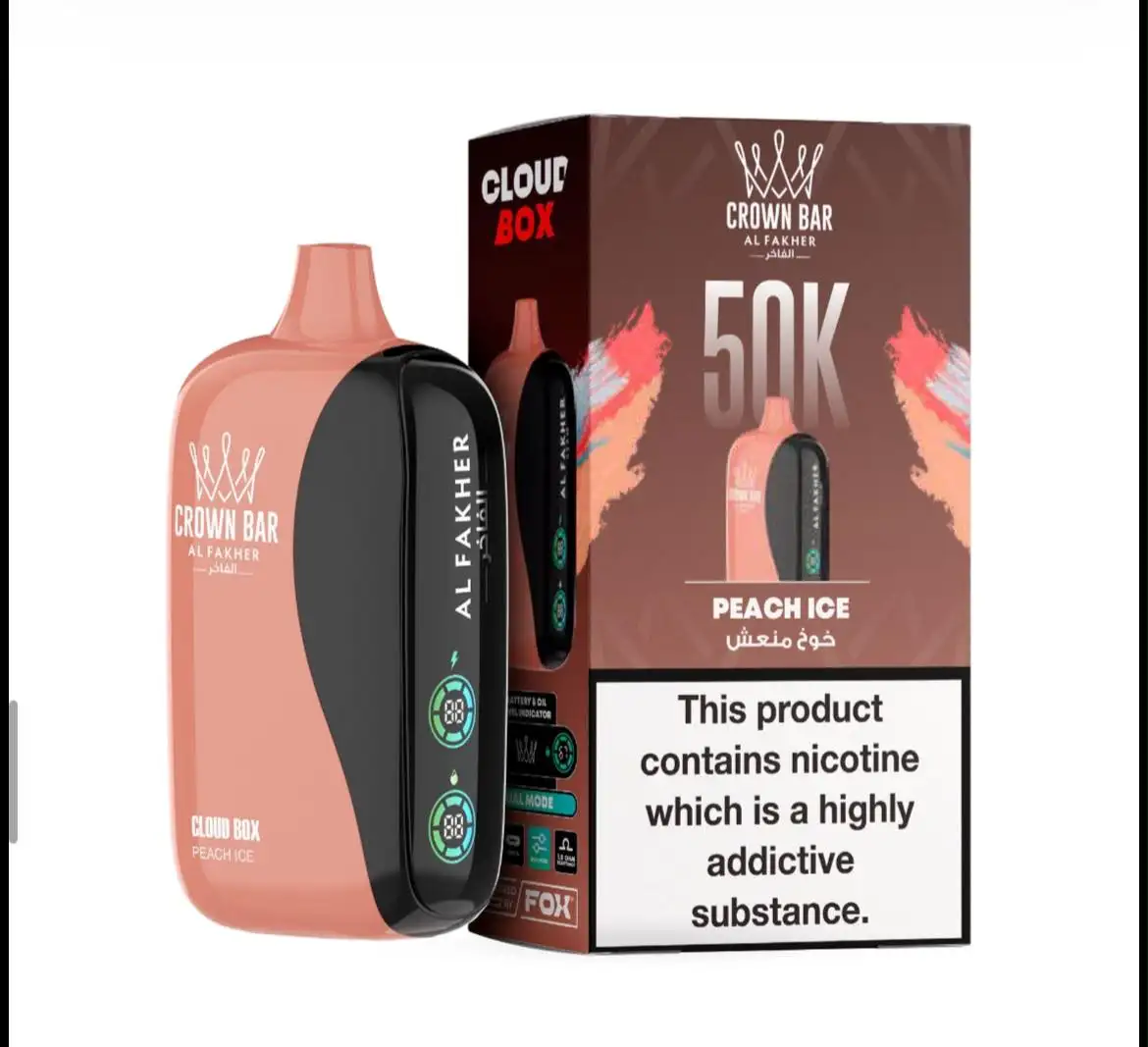 Crown Bar Al Fakher 50000 Puffs Cloud Box Disposable Vape | 6mg