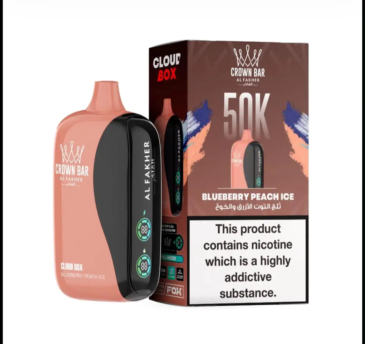 Crown Bar Al Fakher 50000 Puffs Cloud Box Disposable Vape | 6mg