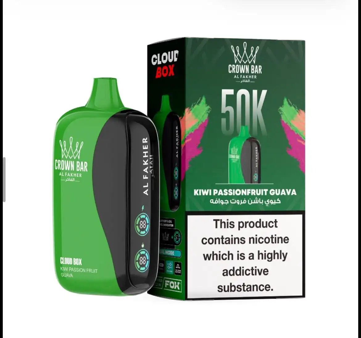 Crown Bar Al Fakher 50000 Puffs Cloud Box Disposable Vape | 6mg