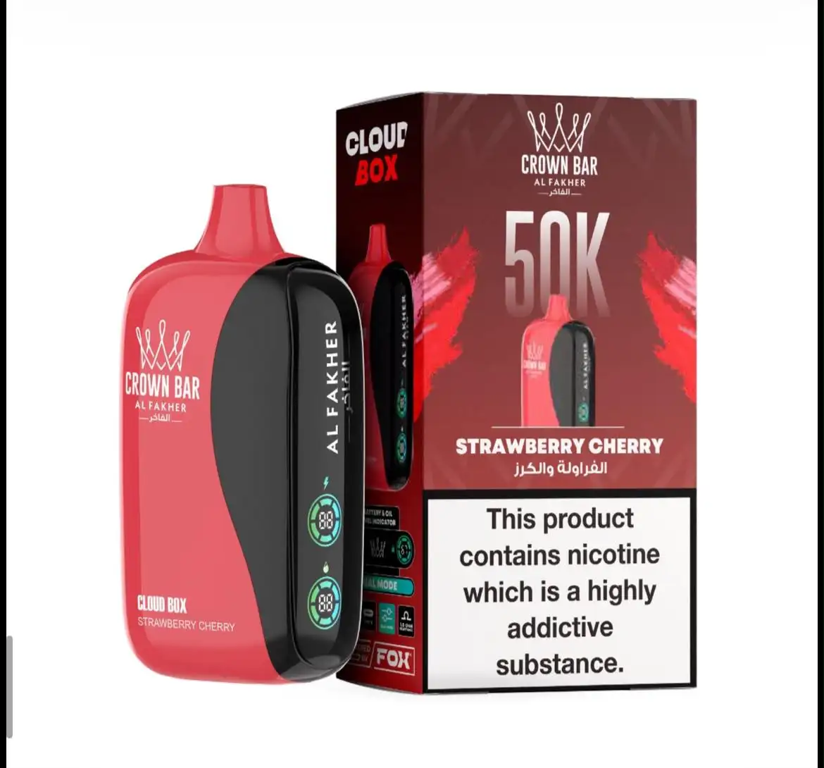 Crown Bar Al Fakher 50000 Puffs Cloud Box Disposable Vape | 6mg