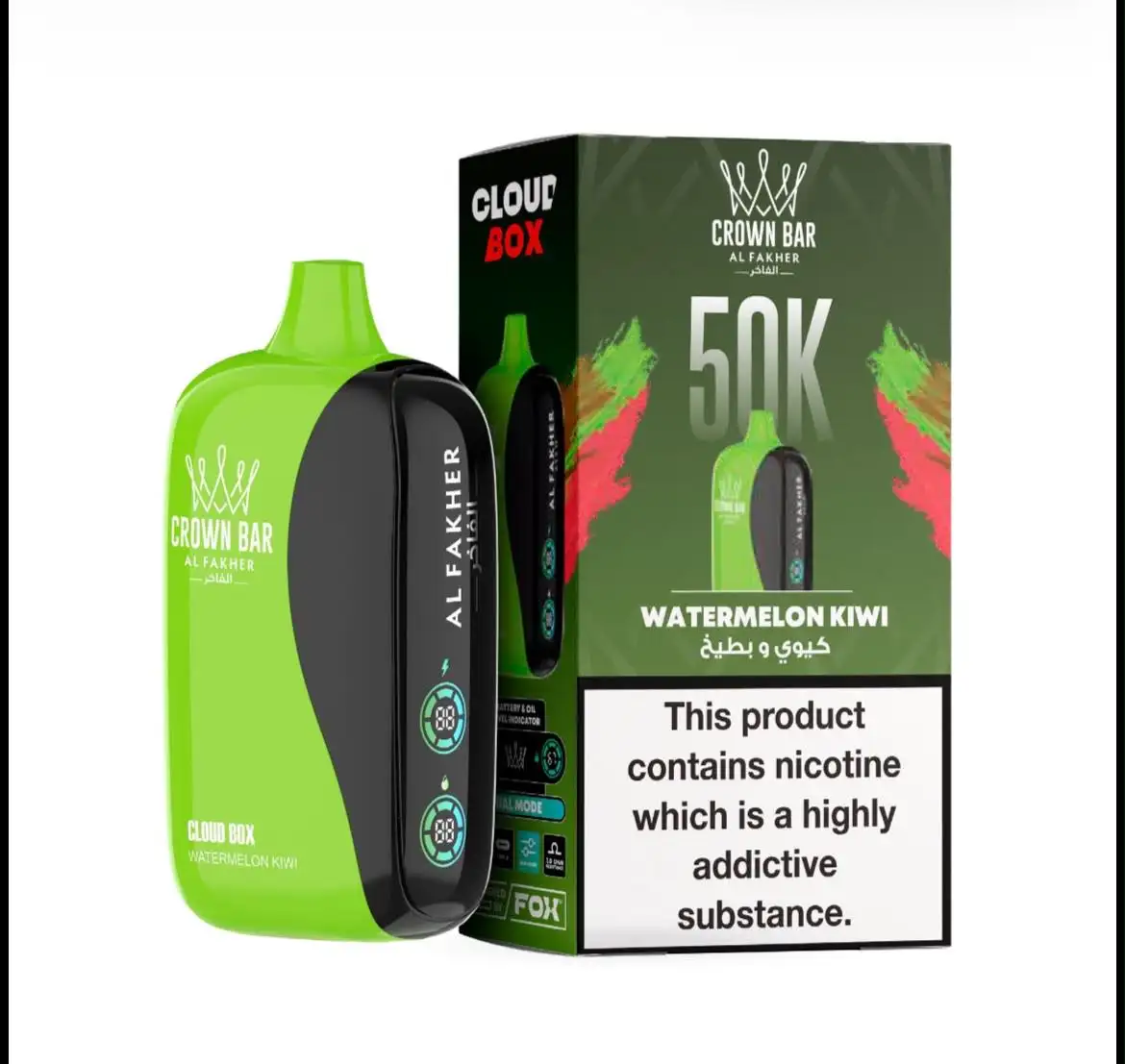 Crown Bar Al Fakher 50000 Puffs Cloud Box Disposable Vape | 6mg