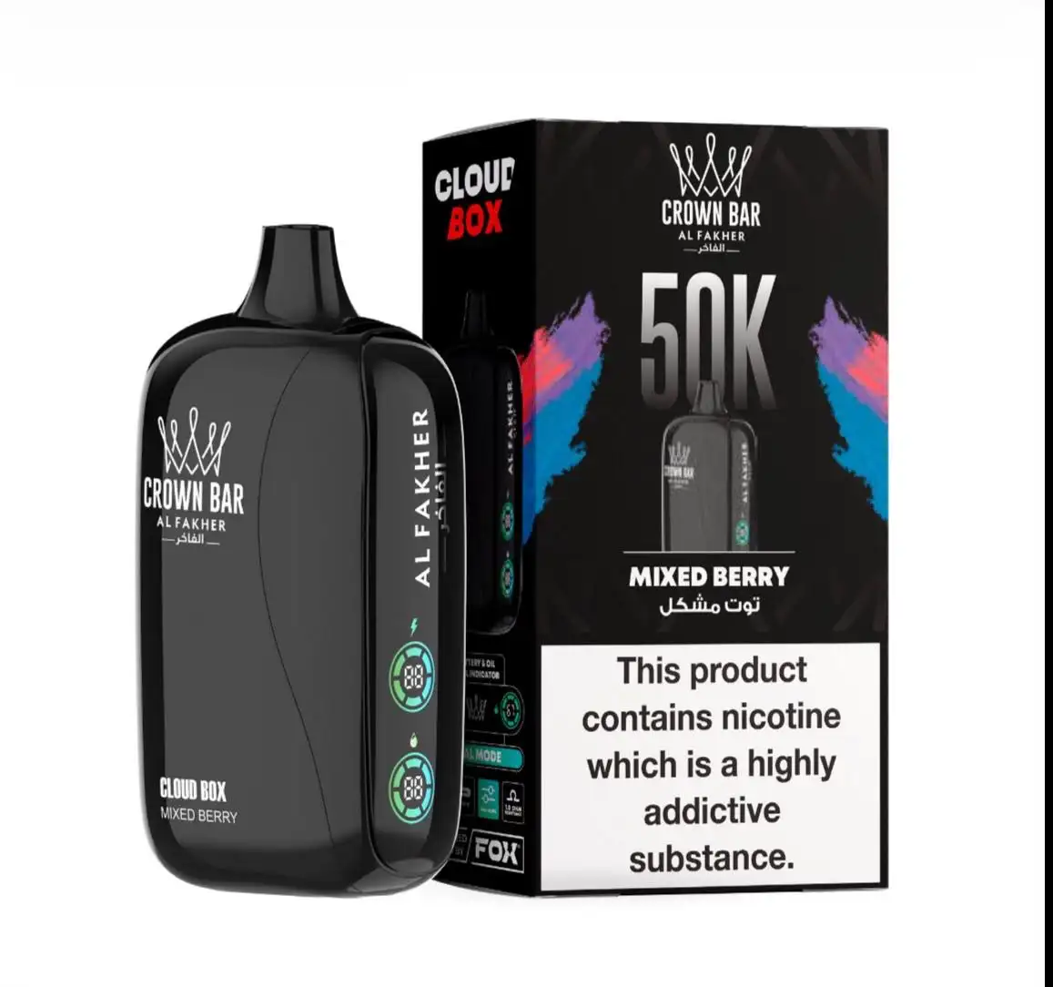 Crown Bar Al Fakher 50000 Puffs Cloud Box Disposable Vape | 6mg