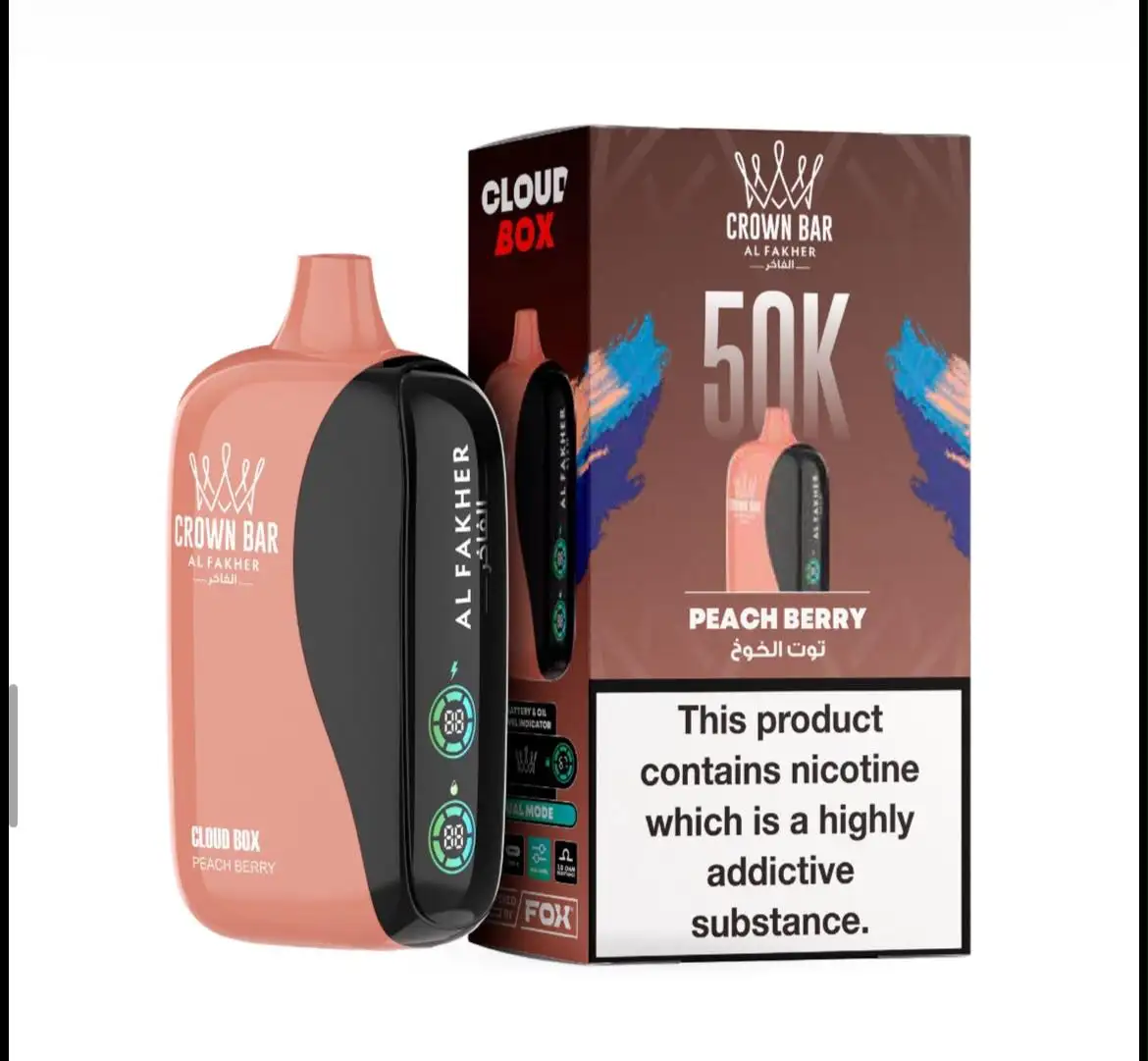 Crown Bar Al Fakher 50000 Puffs Cloud Box Disposable Vape | 6mg