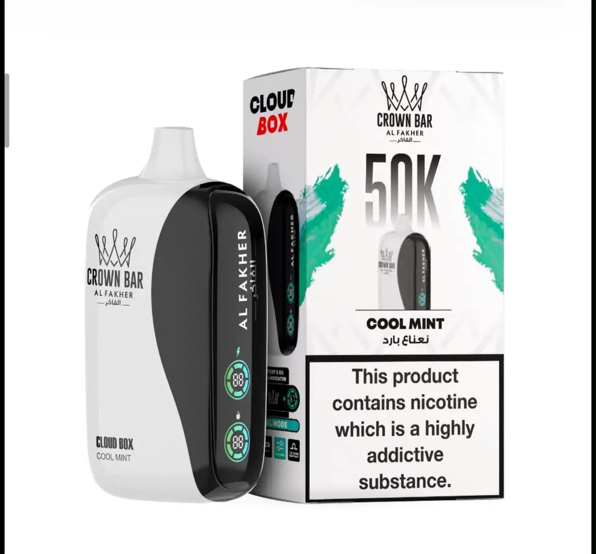 Crown Bar Al Fakher 50000 Puffs Cloud Box Disposable Vape | 6mg
