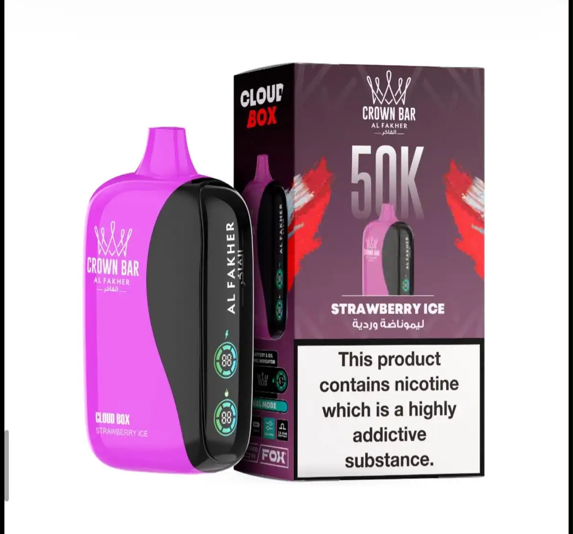 Crown Bar Al Fakher 50000 Puffs Cloud Box Disposable Vape | 6mg